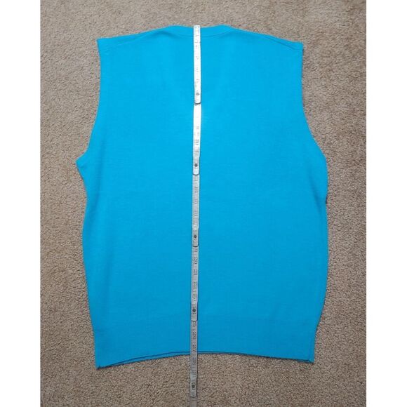 Robert Bruce Men's Vintage Sweater Vest Size XL Made in USA Blue - Picture 6 of 7